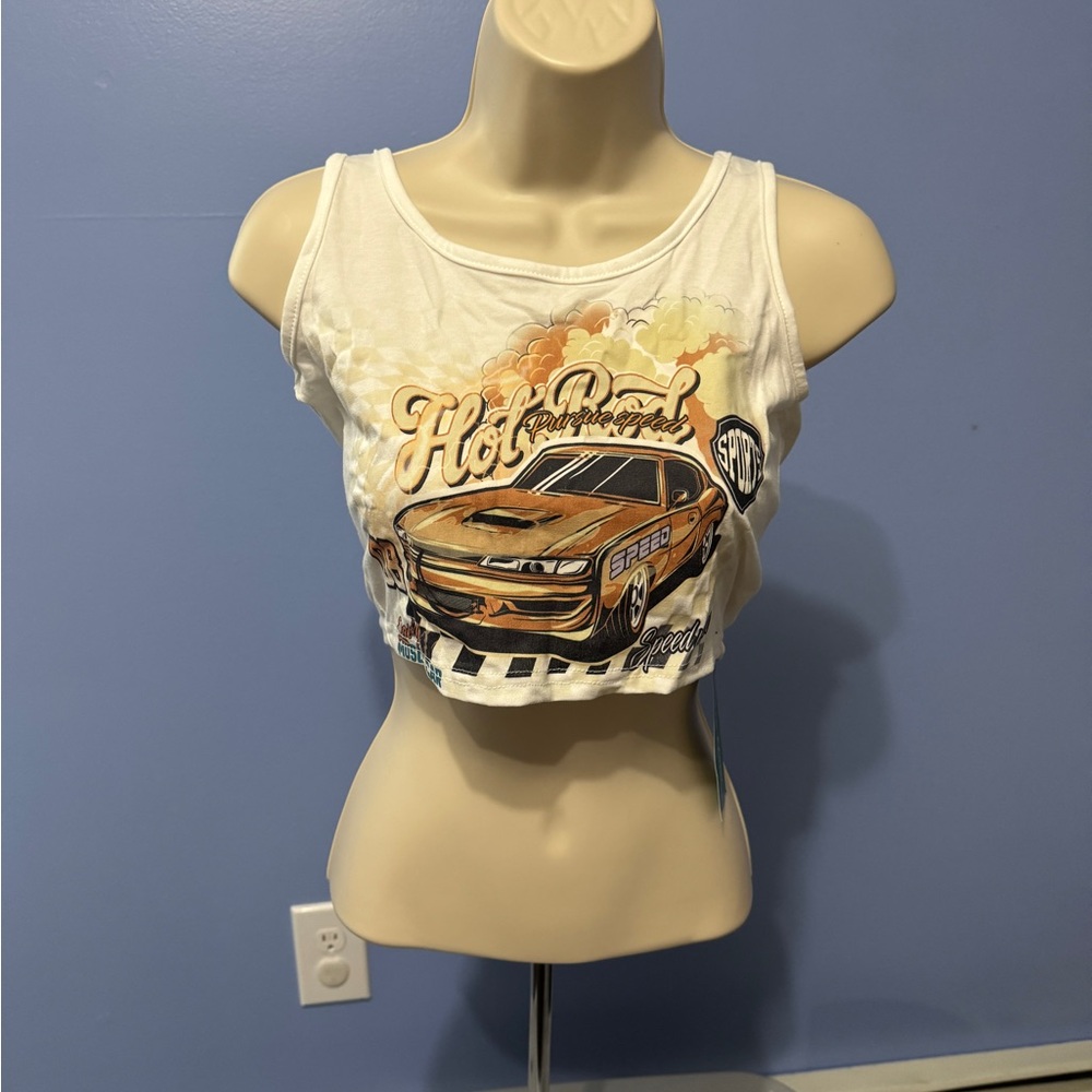 SHEIN White Top with Graphic Design